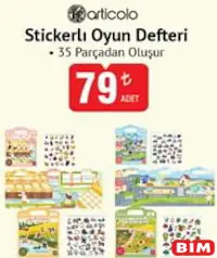 ARTİCOLO STİCKERLI OYUN DEFTERİ 35 PARÇA fiyat ve kampanya bilgisi
